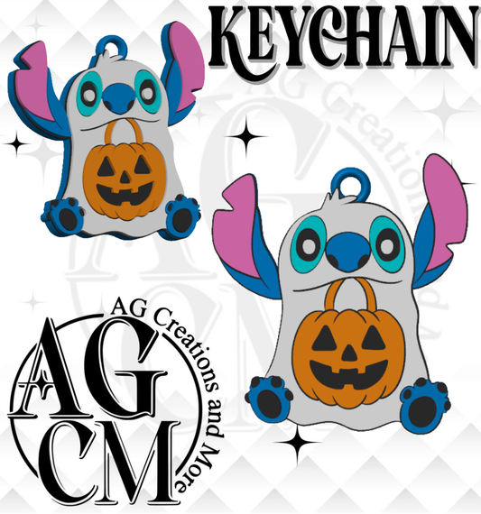 Blue guy ghost  3D Keychain STL / 3MF Files