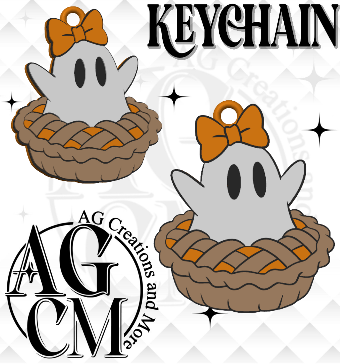Ghost Pie 3D Keychain (wholesale)
