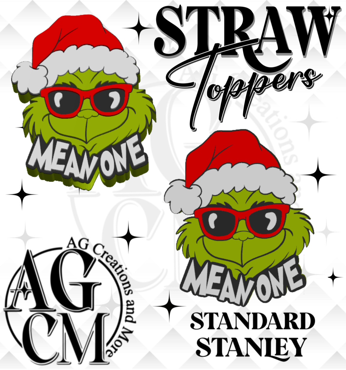 Mean One 3D Straw Topper (wholesale)