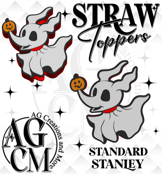 Ghost Dog 3D Straw Topper (wholesale)