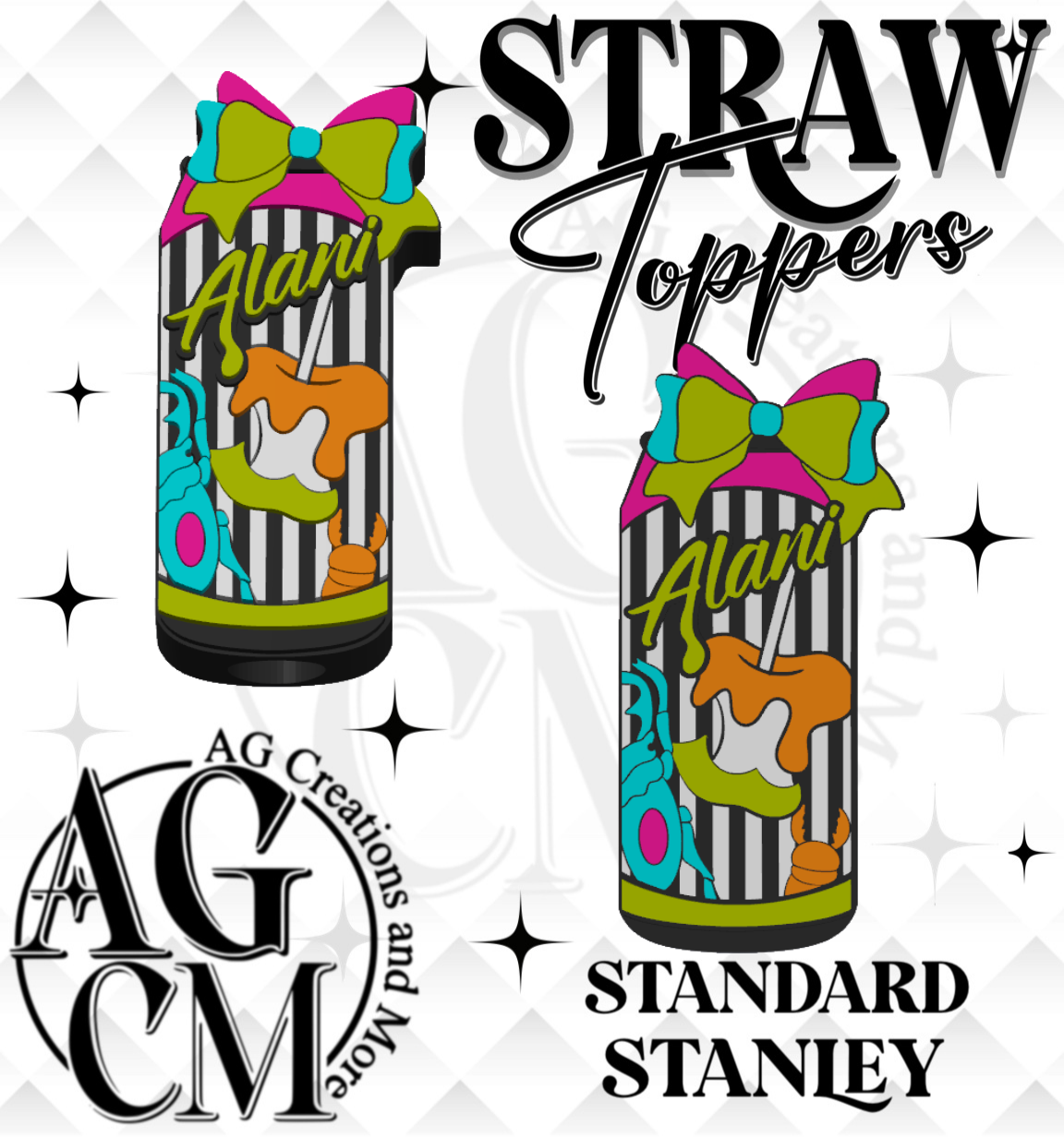 Nu drink beetle 3D Straw Topper (wholesale)