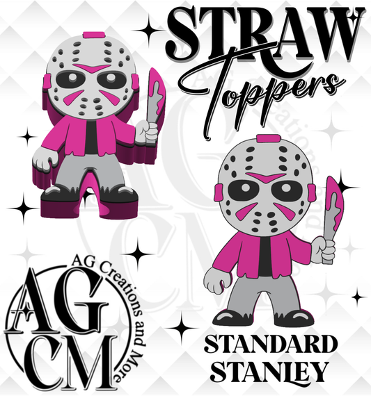 Scary Mask 3D Straw Topper (wholesale)