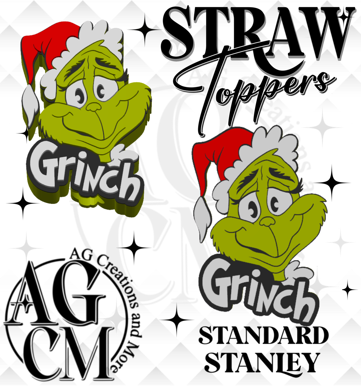Green Man 3D Straw Topper (wholesale)