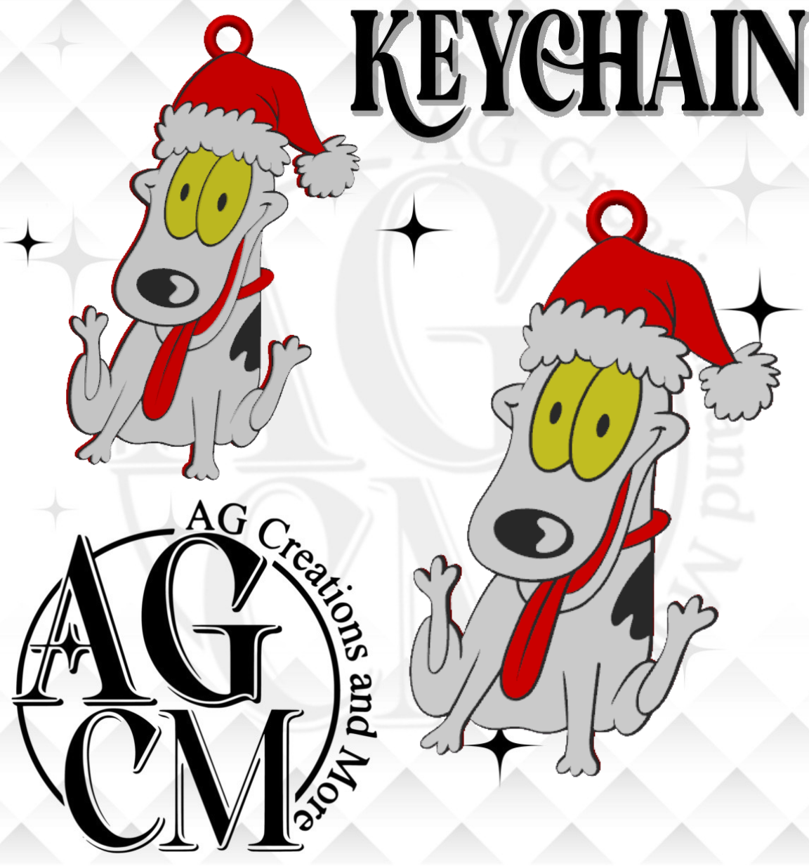 90s Silly Pup 3D Keychain (wholesale)