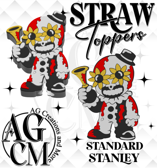 Terrifying Clown 3D Straw Topper 3MF File