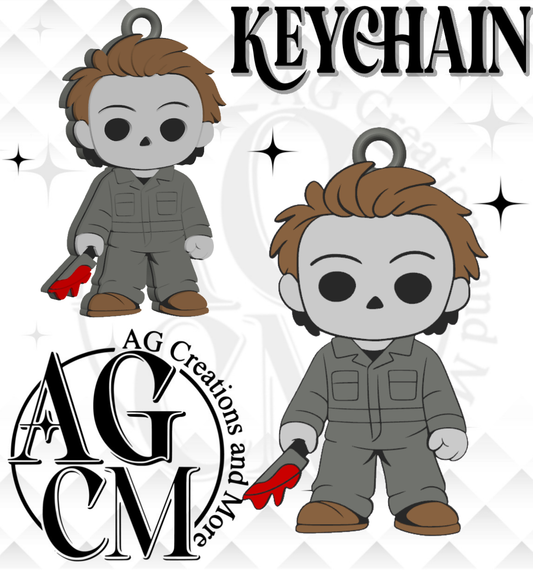 White Mask Guy 3D Keychain STL / 3MF Files