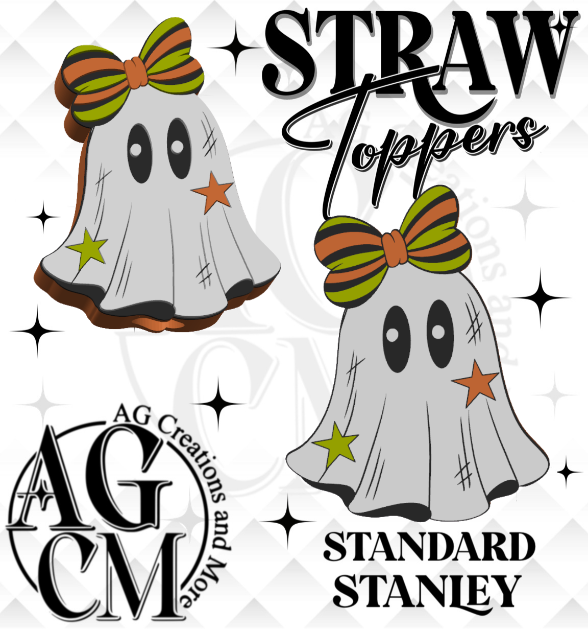 Boo Boo 3D Straw Topper 3MF File