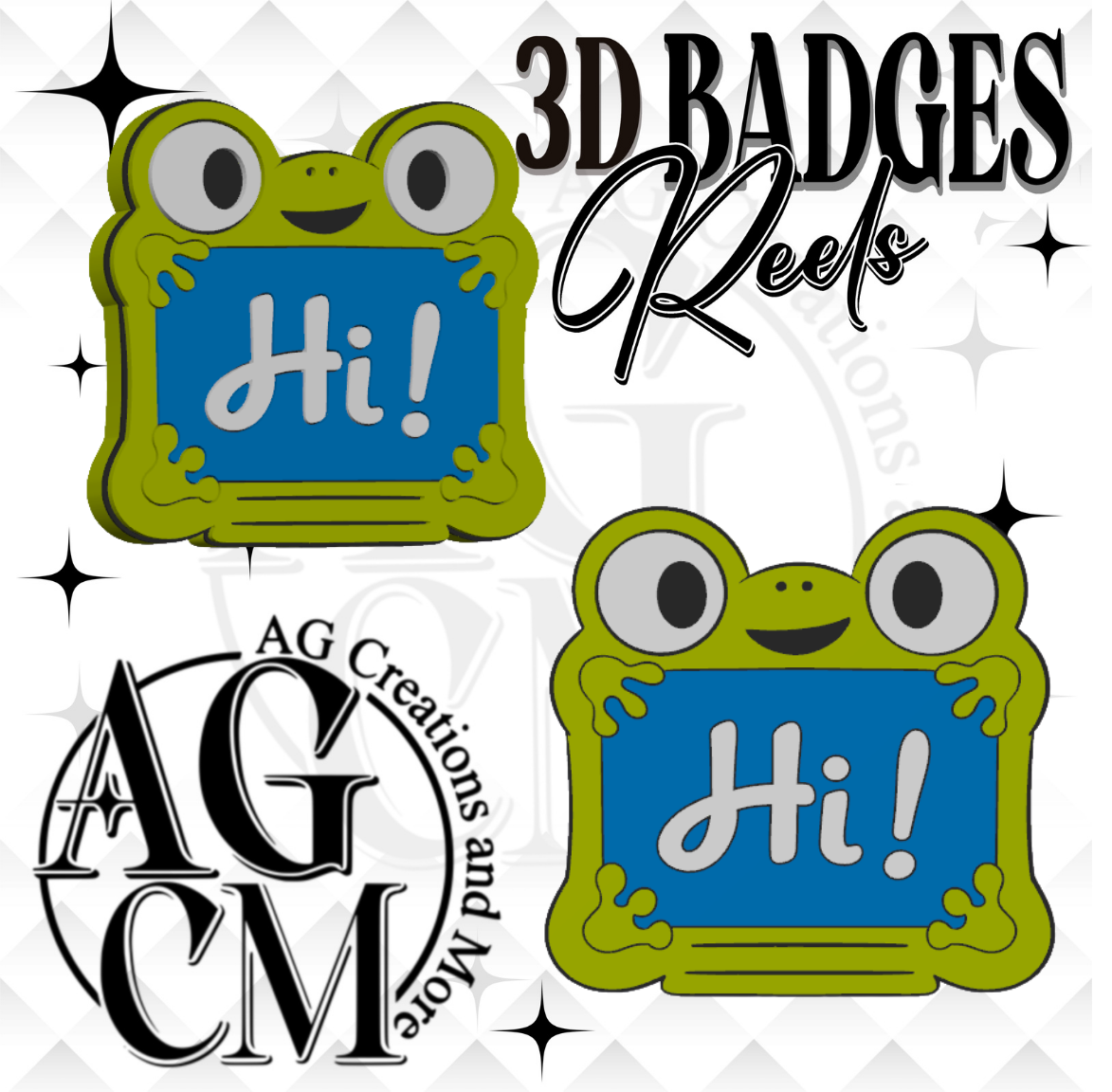 Frog Ipad 3D Badges/ Reels 3MF File