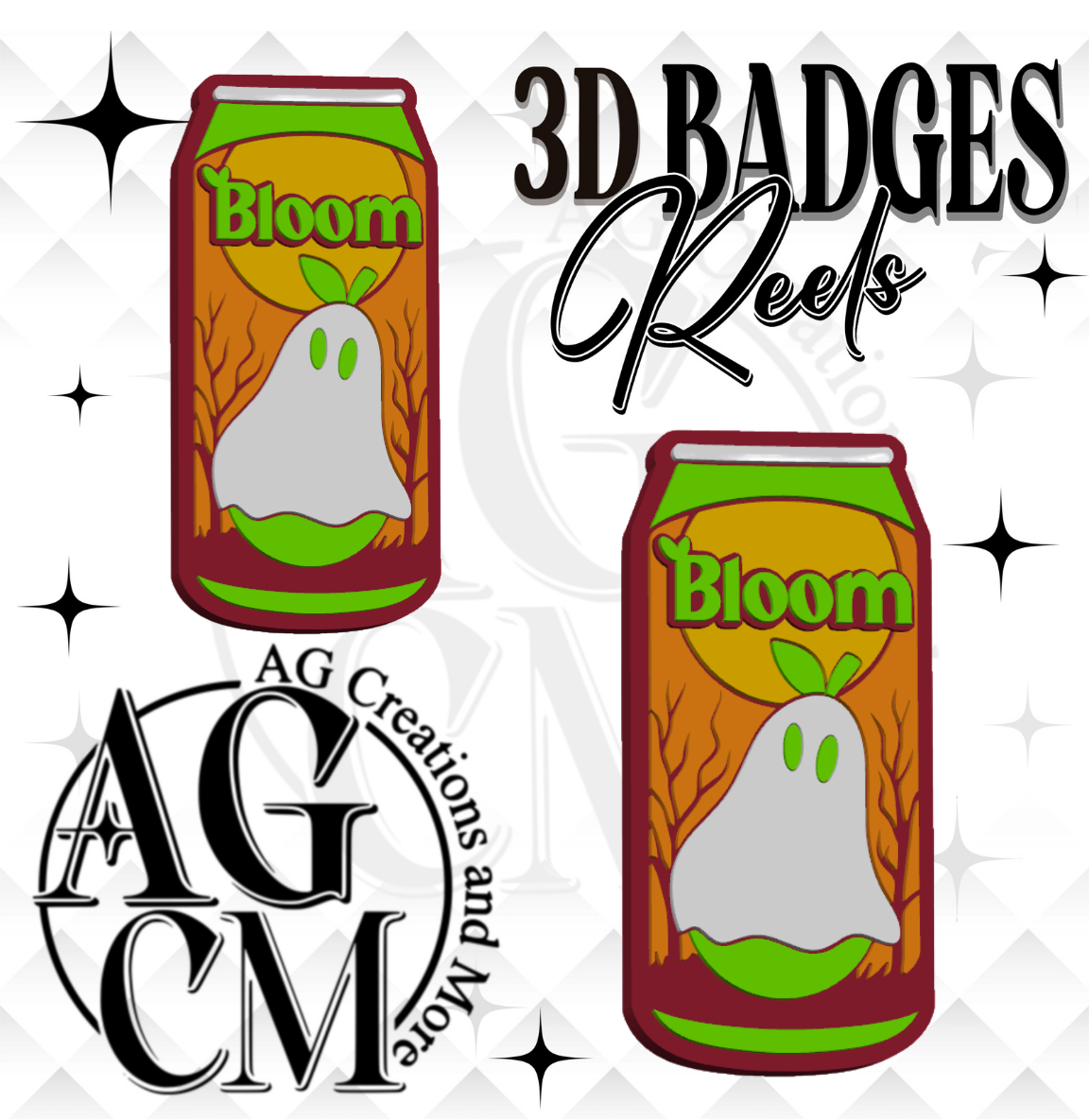Ghost Energy Drink 3D Badges/ Reels (wholesale)