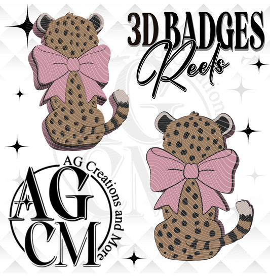 Cheetah  Badges/ Reels 3MF File