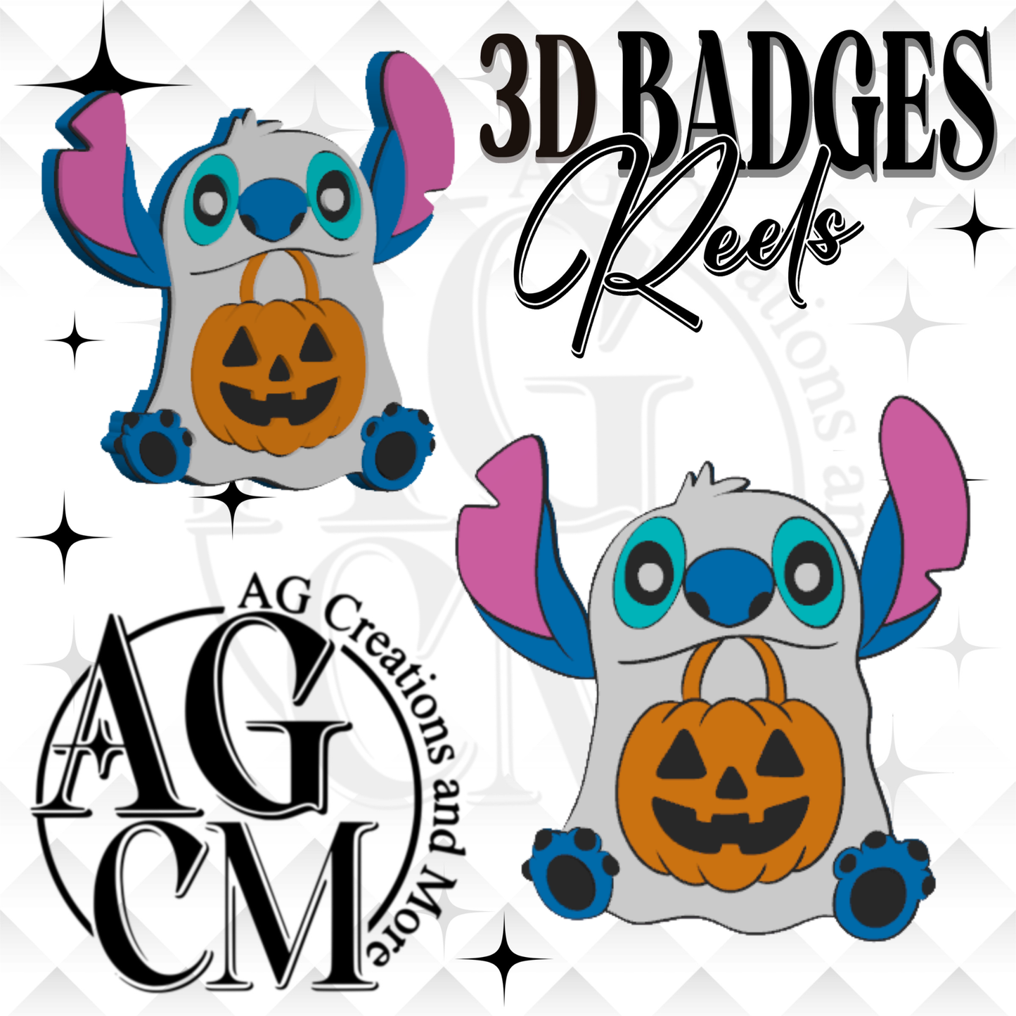 Blue guy ghost  3D Badges/ Reels 3MF File
