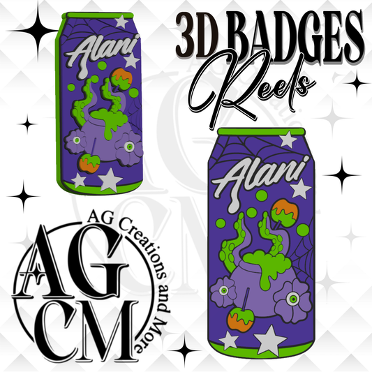 Witch apple 3D Badges/ Reels 3MF File