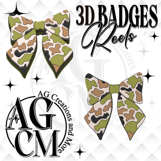 Camo Bow Badge 3DMF File