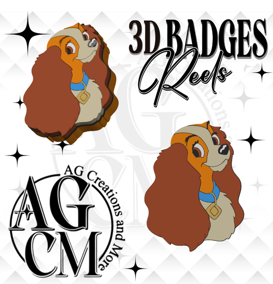 Lady 3D Badges/ Reels 3MF File