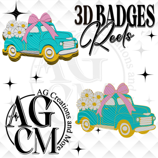 3D Dandelions 3D Badges/ Reels 3MF File