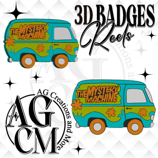 Mystery Van 3D Badges/ Reels 3MF File
