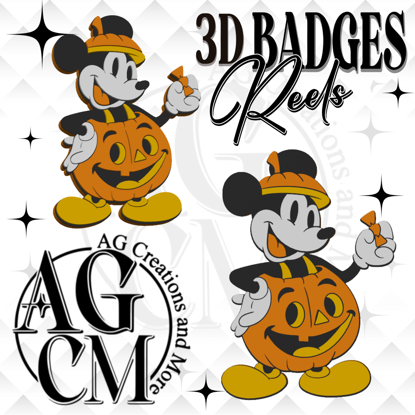 Vintage MM 3D Badges/ Reels (wholesale)