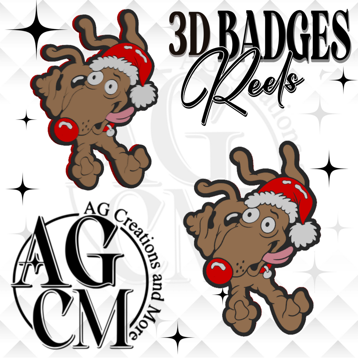 90s Dog 3D Badges/ Reels (wholesale)