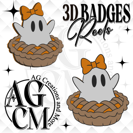 Ghost Pie 3D Badges/ Reels 3MF File