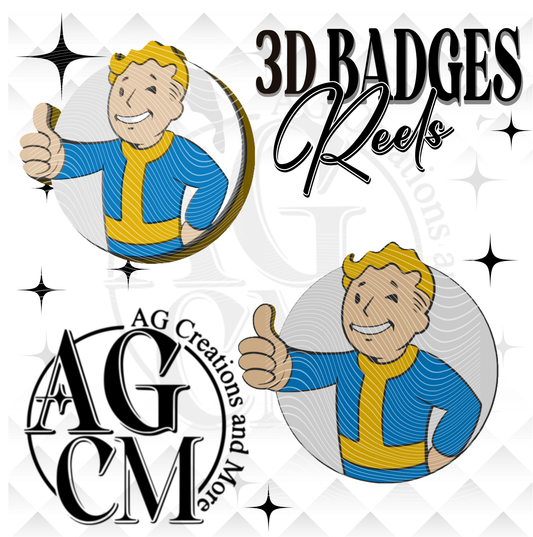 Fall Boy Badges/ Reels 3MF File