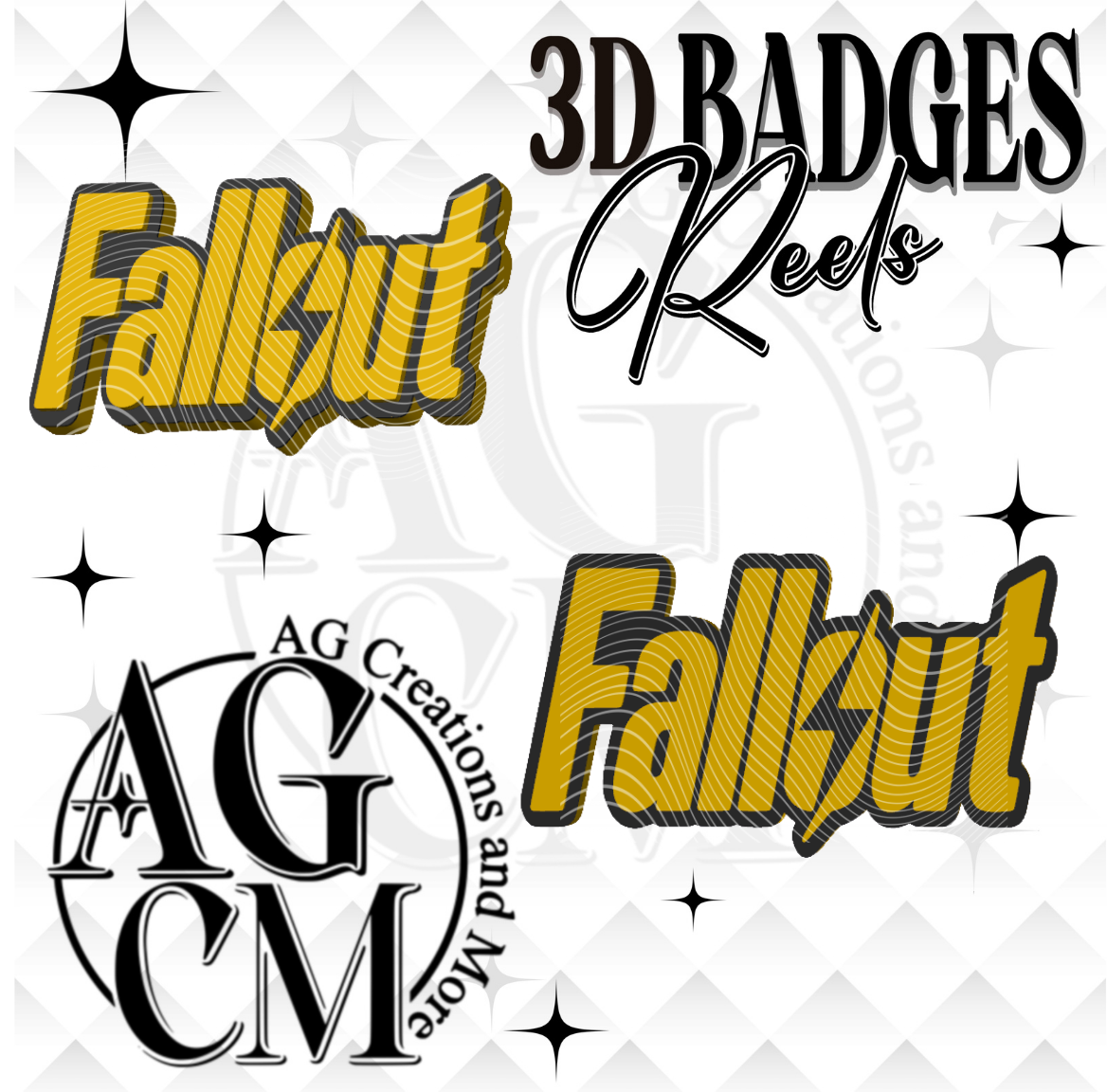 Fallout Badges/ Reels 3MF File