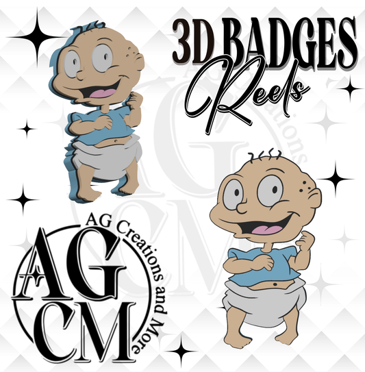 90 baby 3D Badges/ Reels 3MF File