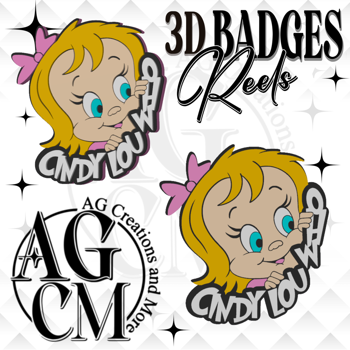 Lou 3D Badges/ Reels 3MF File