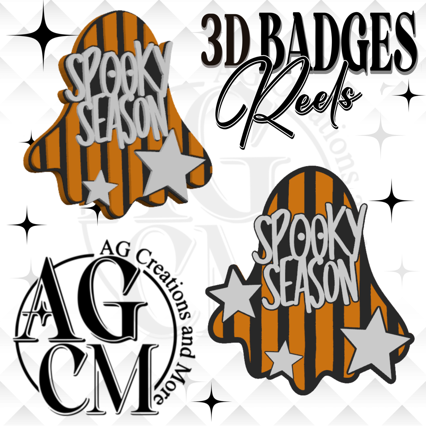 Spooky Season 3D Badges/ Reels (wholesale)