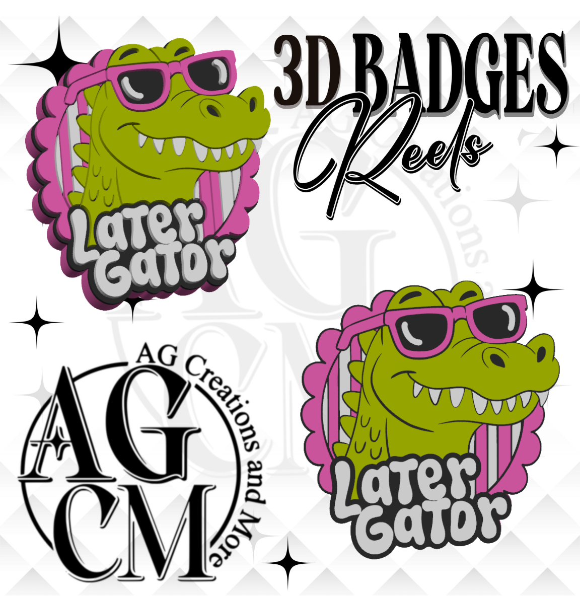 Later Gator 3D Badges/ Reels
