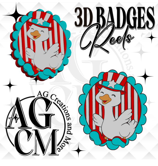 USA Goose 3D Badges/ Reels