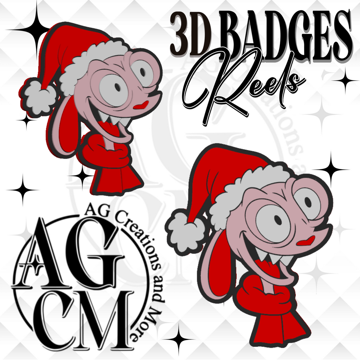 90s Silly Kitty 3D Badges/ Reels (wholesale)