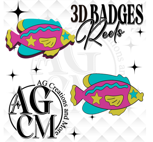 Fish 3D Badges/ Reels 3MF File