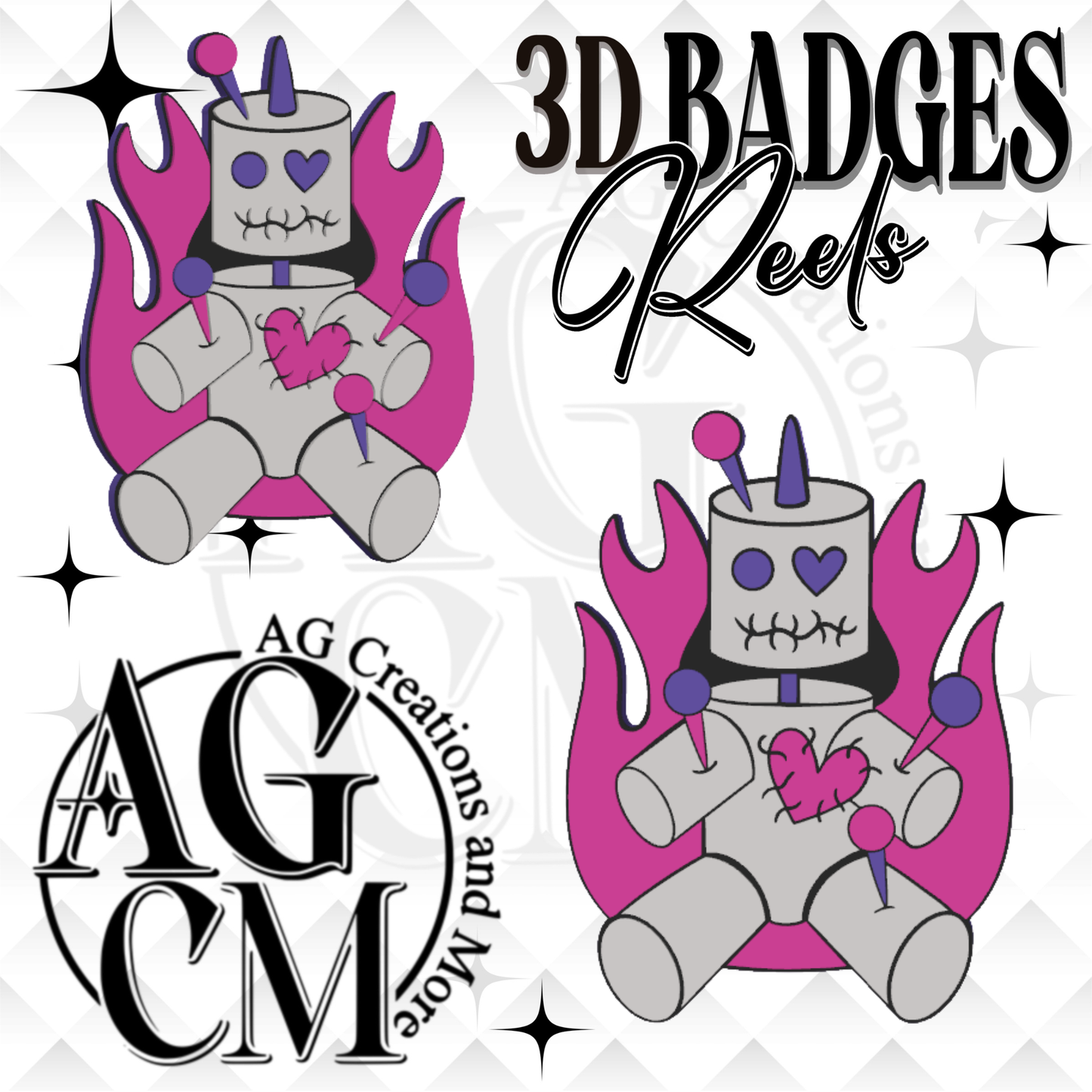 Voo 3D Badges/ Reels 3MF File