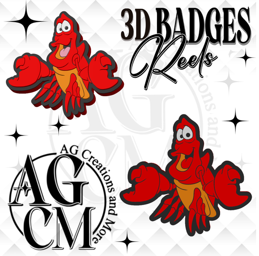 Red Crab 3D Badges/ Reels (wholesale)
