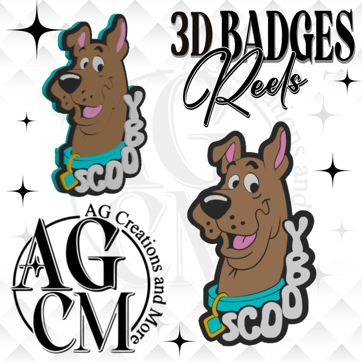 Mystery Dog 3D Badges/ Reels (wholesale)