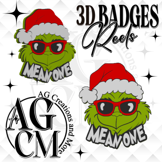Mean One 3D Badges/ Reels 3MF File