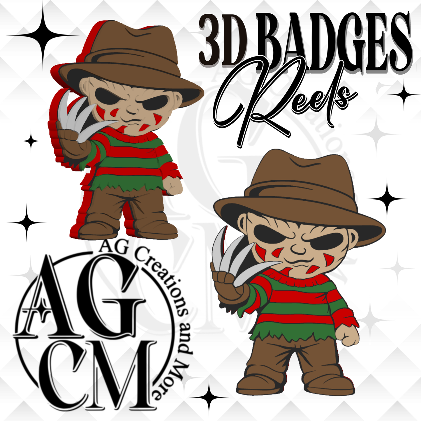 Elm Street 3D Badges/ Reels (wholesale)