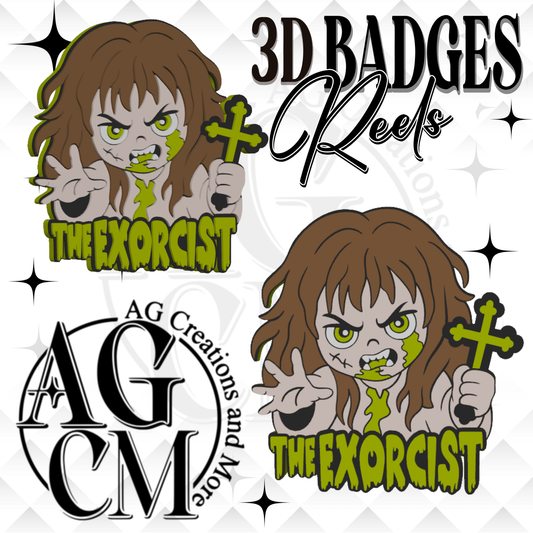 Possessed Girl 3D Badges/ Reels (wholesale)