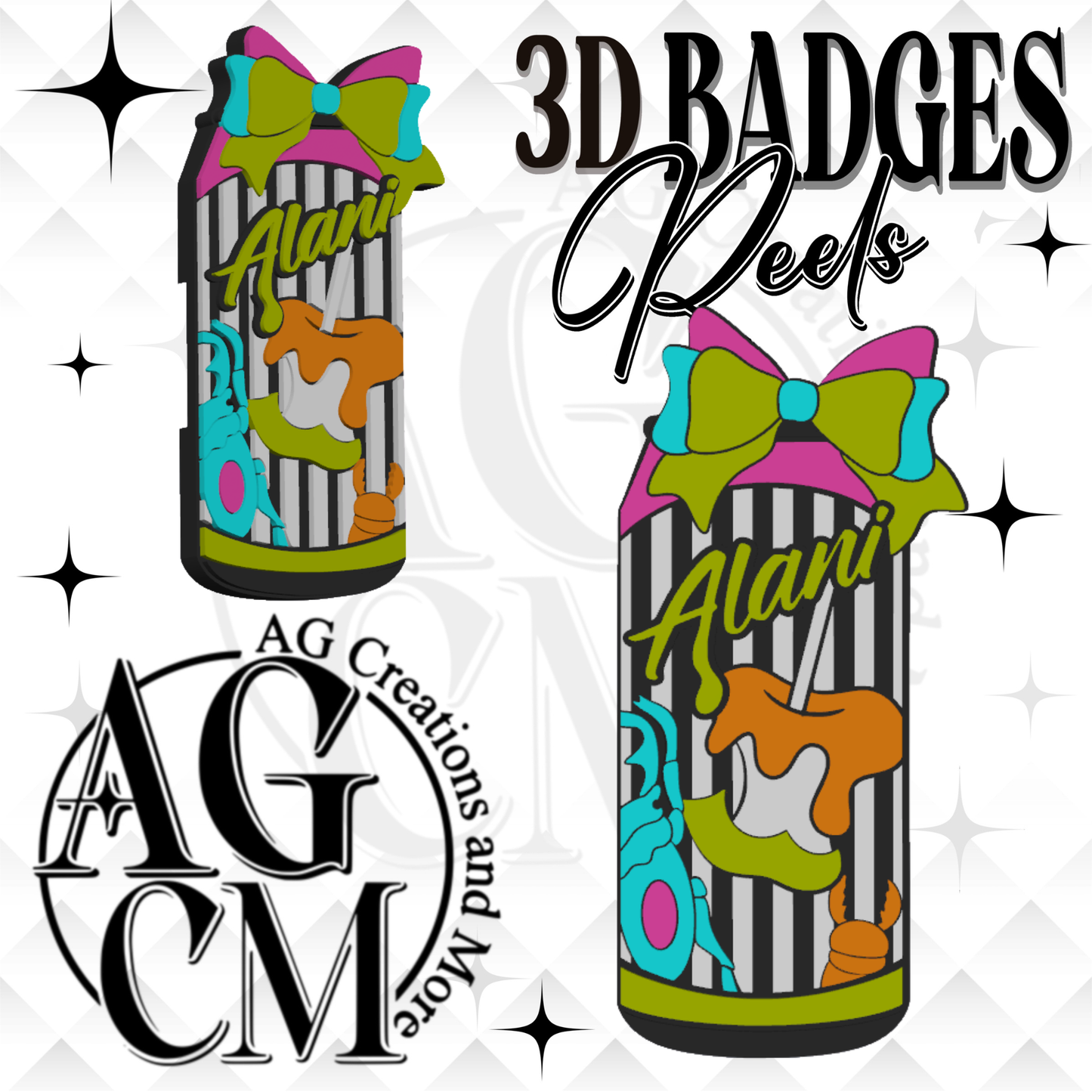 Nu drink beetle 3D Badges/ Reels 3MF File