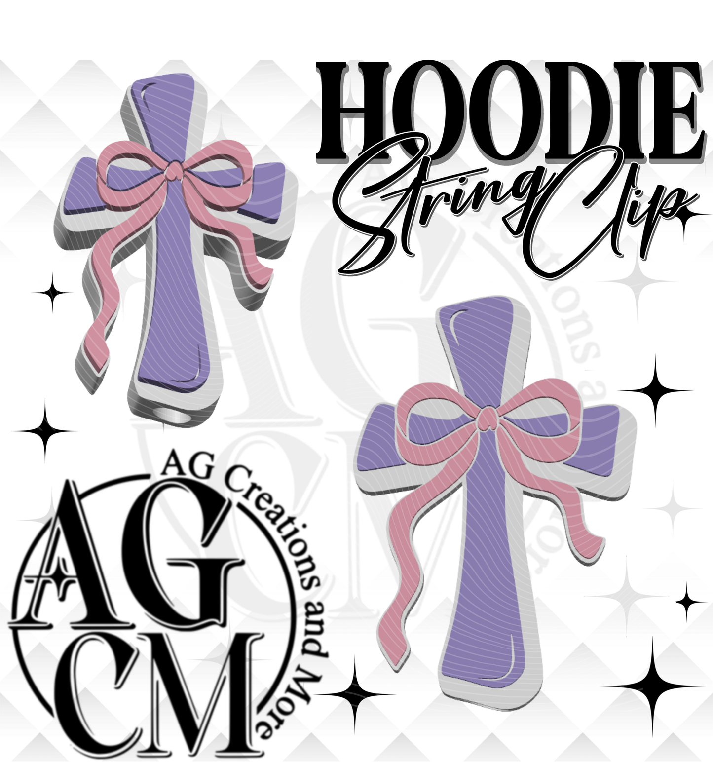 Bow cross 3D Hoodie String clip 3MF File