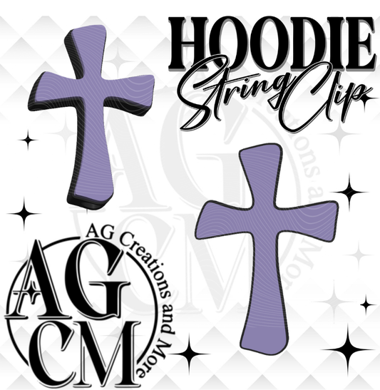 Purple cross Hoodie String Slide Clip (wholesale)