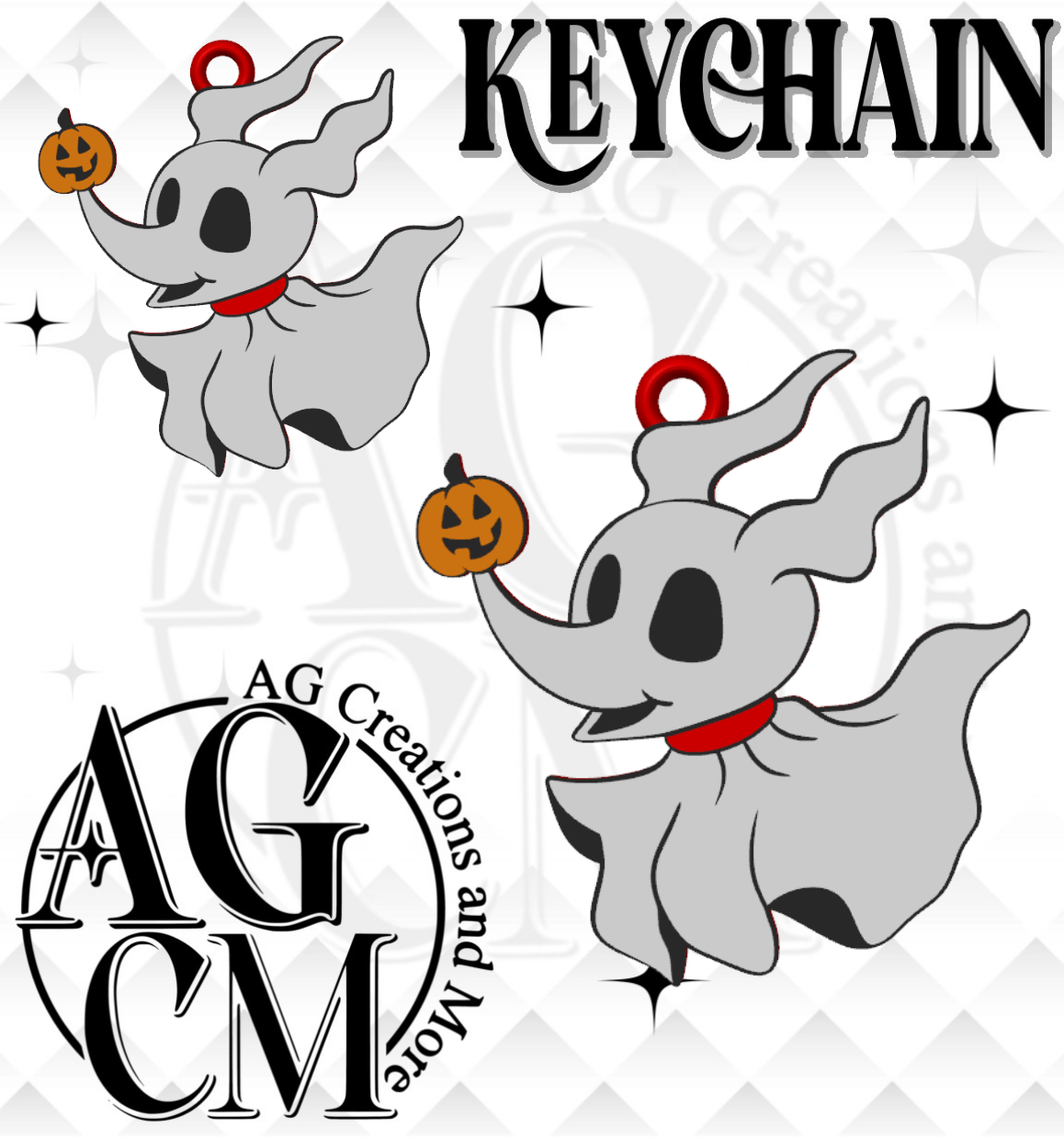 Ghost Dog 3D Keychain (wholesale)