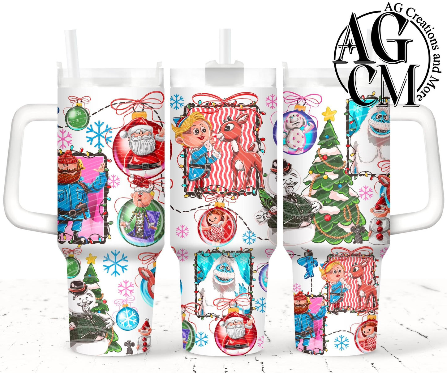 Red Nosed 40oz Tumbler Digital Png