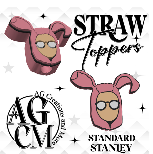 Bunny 3D Straw Toppers