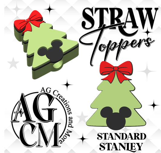 Christmas Tree3D Straw Toppers