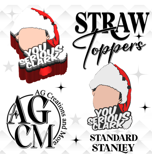 Xmas Vacation 3D Straw Toppers