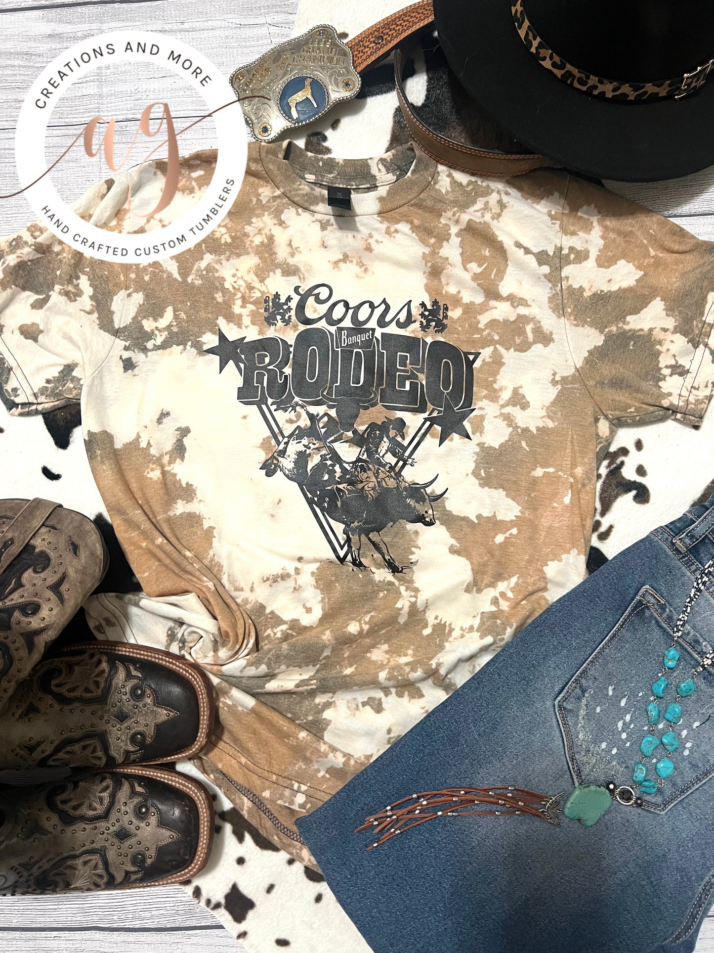 Coors Banquet Rodeo Cowhide Shirt