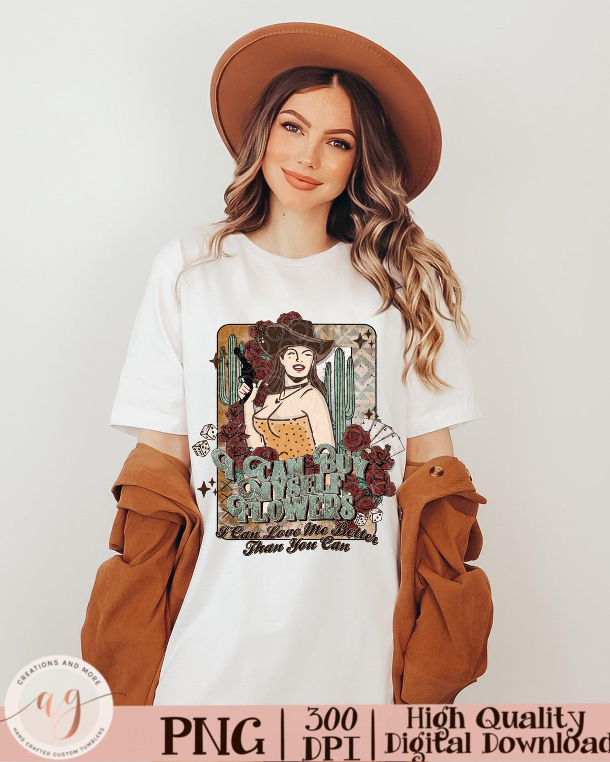 I can Buy My Self Flower Western Cowgirl Png