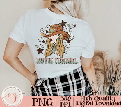 Western Hippie Cowgirl Png