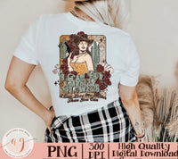 Western Cowgirl Pocket Set I Can Buy Myself Flowers Png